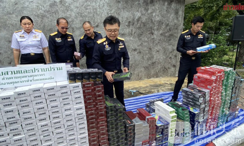 走私网又被端！泰海关查获大批外国香烟及进口烈酒