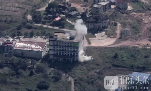 震撼边境！泰国海军F-TOE火箭轰击柬埔寨赌场诈骗基地！