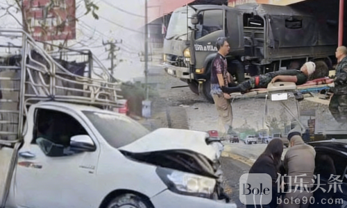 泰国女司机强行超车！军车失控重伤6名士兵