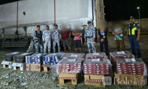 海陆联动拦截！菲律宾警方截获大批非法香烟