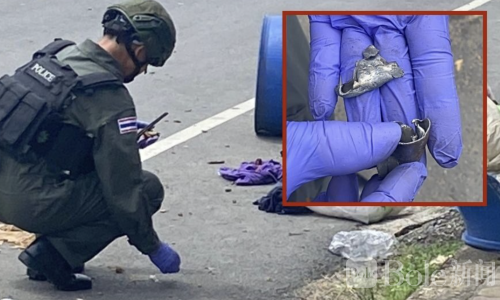 恐怖分子再制造恐慌！泰国店铺门板被炸成筛子