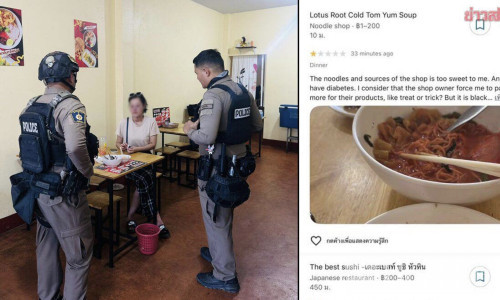 中国女游客泰国“吃霸王餐”，恶意刷1星评价被警方介入！