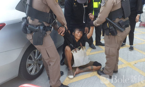 “网红”精神失常闹事，泰国警方送医救治！