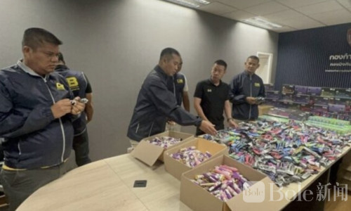 泰国合艾突袭物流中心，查获逾150万电子烟货物