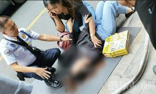 马尼拉中国城突发高空坠物，女子遭钢筋砸中送医