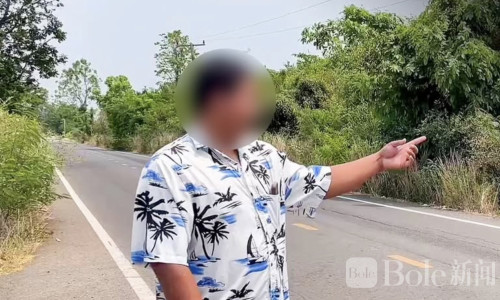 夜归遭伏击，路边铁条飞袭泰国男子肩部中招缝11针