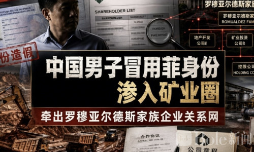 中国男子冒用菲籍混迹矿圈，小马表弟家族充当保护伞！