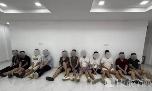 金边突袭住宅区电诈窝点，11名中国男子被警方带走