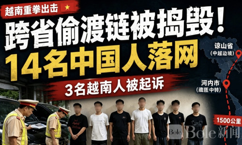 越南捣毁偷渡转运网络，14名中国人卷入跨省非法入境案