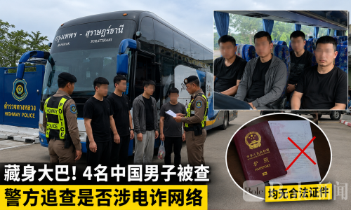 泰国大巴藏4名无证中国人！警方疑涉电诈展开追查