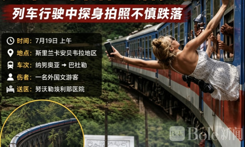 斯里兰卡火车自拍酿意外！外国女游客坠落受伤送医