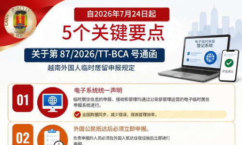 越南7月24日起实施新规！外国人入住申报全面电子化